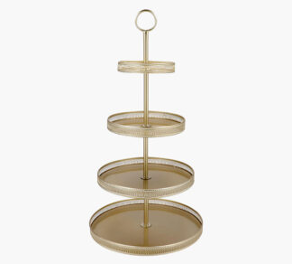 Μεταλλική 4πλή εταζερα σε χρυσό χρ.