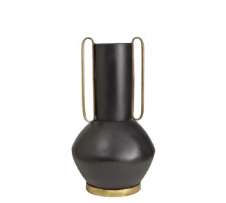 Μεταλλικος αμφορεας μαύρο/χρυσο χρ.