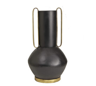 Μεταλλικος αμφορεας μαύρο/χρυσο χρ.