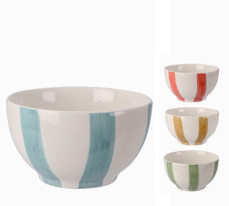 Μπόλ stoneware με φαρδυά ρίγα σε 4χρ.