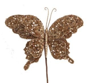 Πεταλούδα χάλκινη παγιέτα 29x22cm