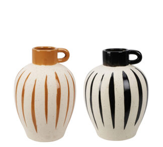 Ριγέ κεραμικό βάζο αμφορέας