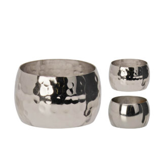 Σετ/4 δαχτυλίδι πετσέτας ασημί κρίκος σε 2σχ.