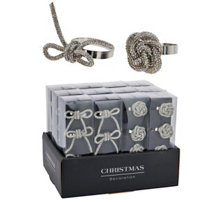 Σετ/4 δαχτυλίδι πετσέτας φιόγκος & λουλουδι