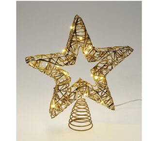 Συρμάτινη κορυφή αστέρι με 20Led & Timer