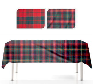 Τραπεζομάντηλο κοκκινο καρώ σε 2σχ.