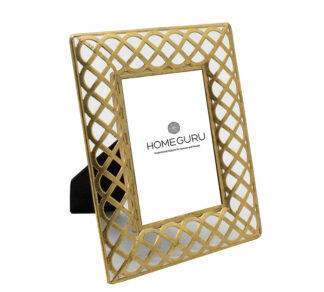 Φωτογραφοθήκη "Ρόμβος" (13x18) χρυσή