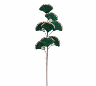 Φύλλα πάπυρου πράσινο σμαραγδί βελούδο 65cm