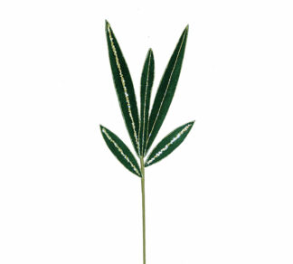 Φύλλο λόγχης πράσινο σμαραγδί βελούδο 56cm