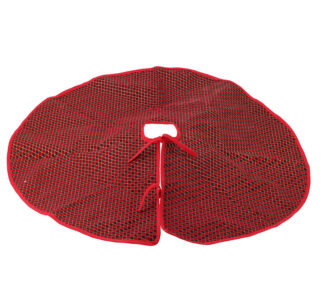 Χριστουγεννιάτικη καρώ ποδιά δένδρου Φ90cm