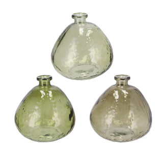 Γυάλινη νταμιτζάνα σε 3 αποχρώσεις πρασινου 18cm