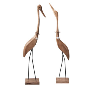 Διακοσμητικά πουλιά "Ερωδιοί" από mango 67cm
