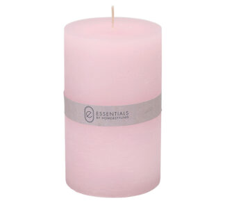 Κερί κορμός ρουστίκ απαλο ροζ  9x15cm