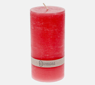Κερί κορμός ρουστίκ κόκκινο crimson 7x14cm