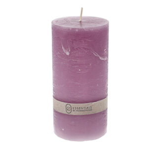 Κερί κορμός ρουστίκ λιλά 7x14cm