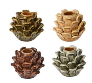 Κηροπήγιο σχ.κουκουνάρι σε 4 χρ.