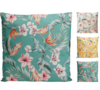 Μαξιλάρι αδιάβροχο σχ.λουλουδια 3 χρ.45x45cm