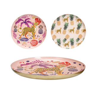 Μεταλλική εμαγέ πιατέλα σε 2σχ.jungle 28cm