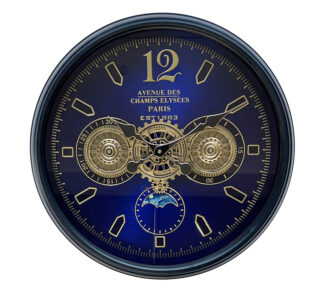 Μηχανικό ρολόι με εμαγέ μπλε καντράν