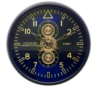 Μηχανικό ρολόι με εμαγέ μπλε καντράν