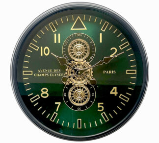 Μηχανικό ρολόι με εμαγέ πράσινο καντράν