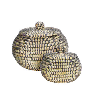 Οβαλ καλάθια με καπάκι KansGrass S/2 τεμ.20-26cm