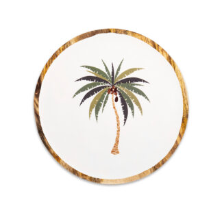 Πιατέλα mango εμαγέ ντεκόρ φοίνικα 30cm
