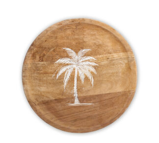 Πιατέλα mango με λευκό φοίνικα 30cm