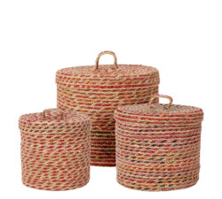 Πολύχρωμα κουτιά Seagrass S/3 τεμ. 20-22-25cm